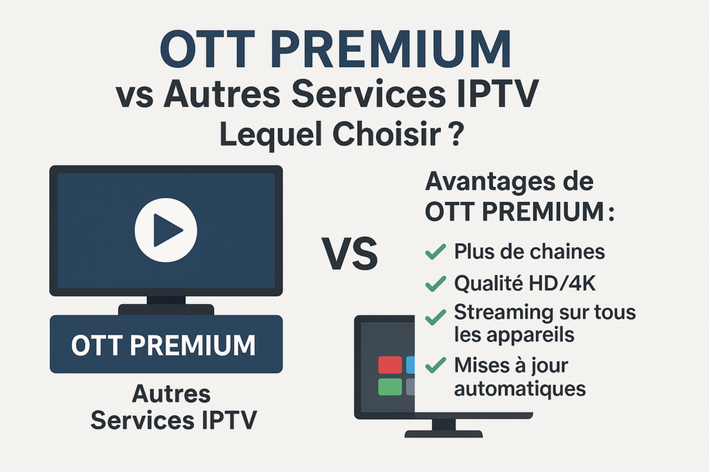 OTT PREMIUM vs Autres Services IPTV : Lequel Choisir ?
